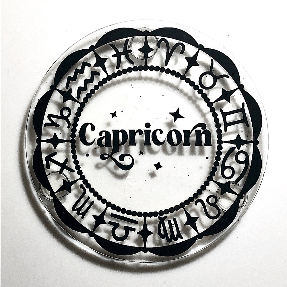 ✨Handmade✨ ♑️ Capricorn Zodiac Coasters Set of 4 - Picture 4 of 8